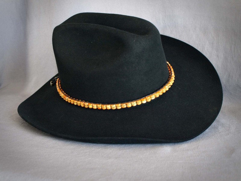 Orange Sponge Coral disc, Green Turquoise disc, Black leather , Pewter tube - adjustable 24 in to 27 in$115.00