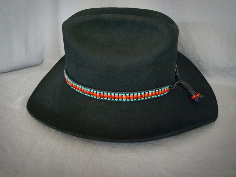 Apple Coral medium Rice, Turquoise, Black cotton bolo cord, Red pottery Rondell - adjustable 23.5in - 26 in$185.00